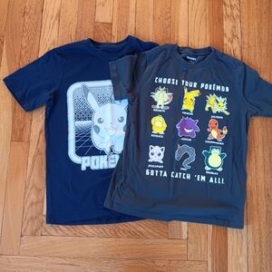 Pokemon Kids Short Sleeve Tees - Blue and Gray